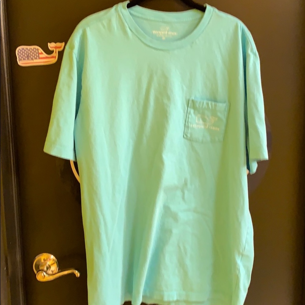 Aqua Vineyard Vines Pocket T-shirt